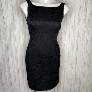 Nanette Lepore Jacquard black Cocktail Dress Petit
